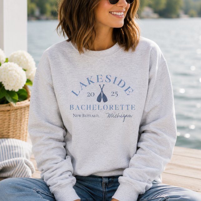 Klassisk kustsjö möhippa t shirt (Classic Coastal Lake Bachelorette Sweatshirt)