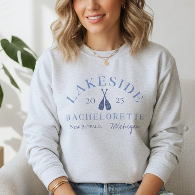 Klassisk kustsjö möhippa t shirt (Classic Coastal Lake Bachelorette Sweatshirt)
