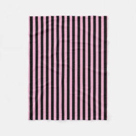 Klassisk kute Modern Black and Rosa Stripe Fleecefilt