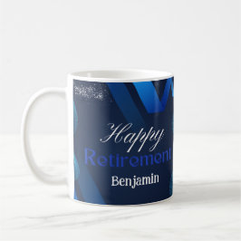 Klassisk kute Modern Blue&White Lycklig Pension Kaffemugg