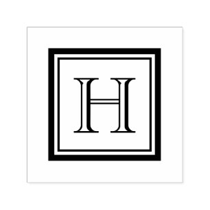 Klassisk kvadrat, Monogram Frimärke Självfärgande Stämpel