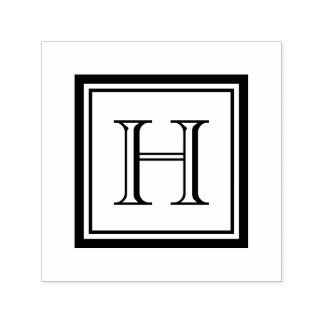 Klassisk kvadrat, Monogram Frimärke Självfärgande Stämpel