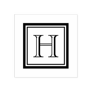 Klassisk kvadrat, Monogram Frimärke Stämpel