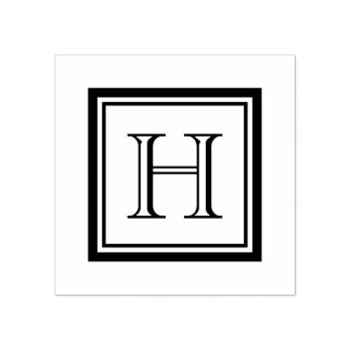 Klassisk kvadrat, Monogram Frimärke Stämpel
