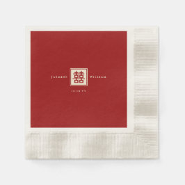 Klassisk kvadratisk Dubbla: kinesiska Bröllop Pappersservett