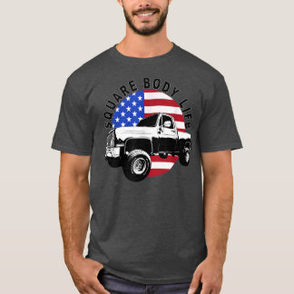 Klassisk kvadratisk underdel Lastbil 4X4-kvadratis T Shirt