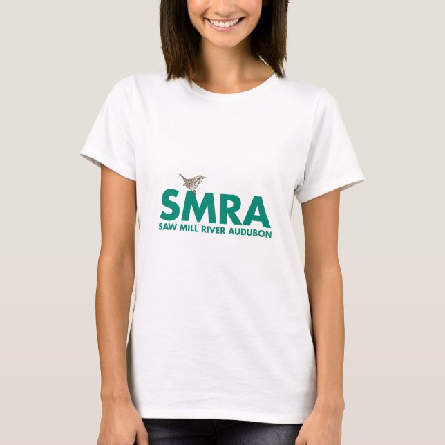 Klassisk kvinnas T-shirt med SMRA-logotyp (Framsida)