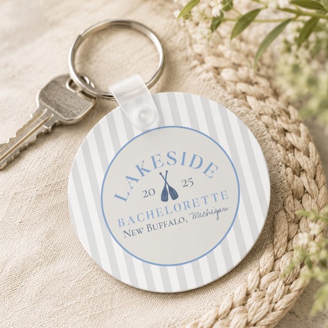 Klassisk Lake Bachelorette Tjejvecka Nyckelring (Classic Lake Bachelorette Girls Weekend Keychain)