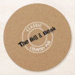 Klassisk Land Pub-Logotyp, pub/Brewery Underlägg Papper Rund<br><div class="desc">Klassisk Land Pub Logotyp,  Pub/Brewery Papper Underlägg av Affärskort Store.</div>