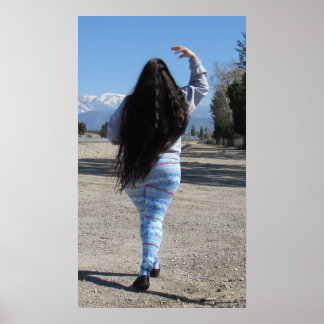 Klassisk längd, höjd och Snö på bergen Poster