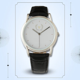Klassisk Laurel Wandeans Grått Guld Monogram Armbandsur