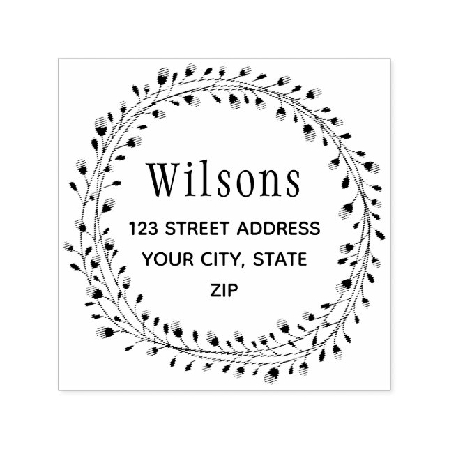 Klassisk Laurel WandeFamily Namn Självfärgande Stämpel (Design)