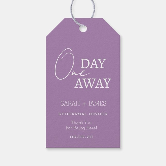 Klassisk lavender En dagars daglig repetitionsmidd Presentetikett (Framsidan)