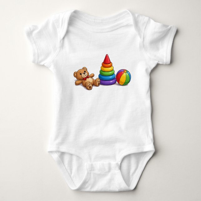 Klassisk Leksakssats Baby T Shirt (Framsida)