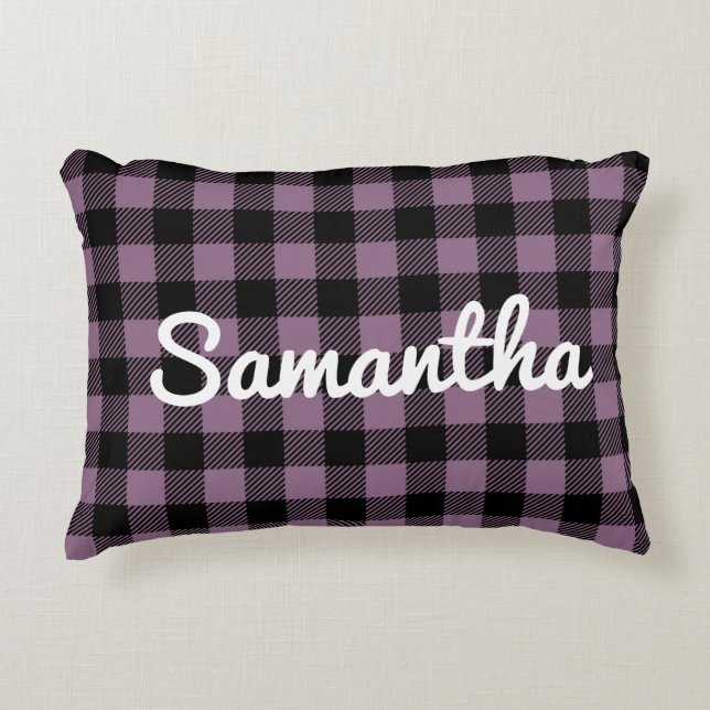 Klassisk Lila Buffalo-Personlig med kontrollingång Prydnadskudde (Framsidan)