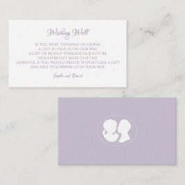 Klassisk Lila Cameo Wishing well Bröllop Tilläggskort
