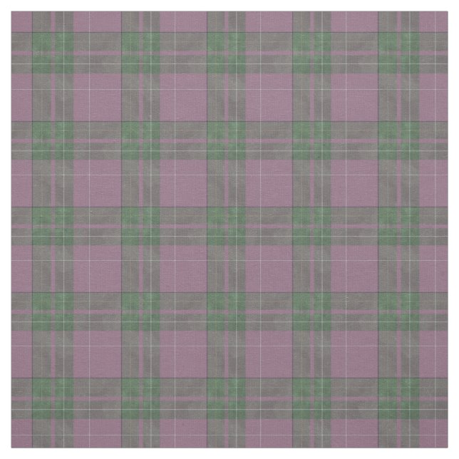 Klassisk Lila Grön Tartan Tyg (Provkarta)