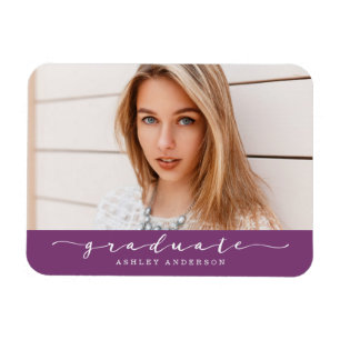 Klassisk Lila Studenten Photo Magnet