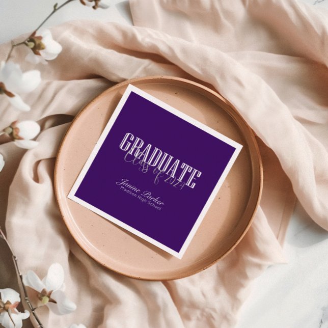 Klassisk Lila-Studentfest i modern klass Pappersservett (Skapare uppladdad)