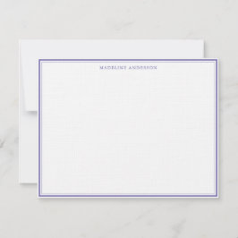 Klassisk Lila Tjockt och Thin Gräns Namn Anteckningskort