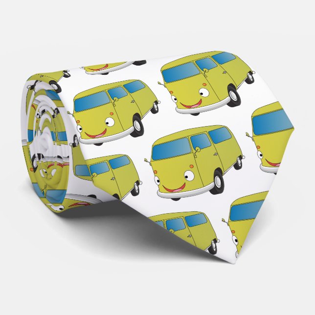 Klassisk lime green van tecknad slips (Rullad)