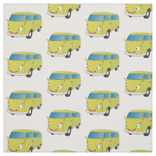 Klassisk lime green van tecknad tyg