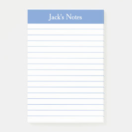 Klassisk ljusblå Personlig Post-it Block
