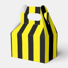 Klassisk ljusskare Gult och svart stripe-överkast Presentaskar