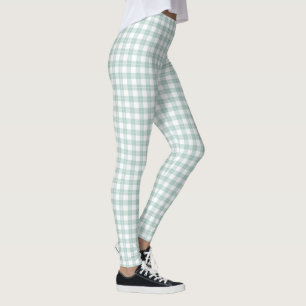 Klassisk Ljust grönt och vit Play Mönster Leggings