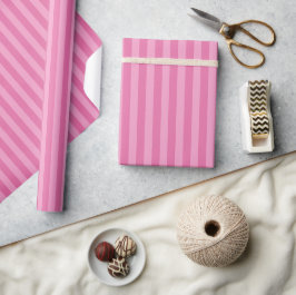 Klassisk Ljust Het Tjejig Rosa Ombre Ränder Presentpapper