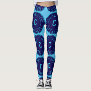 Klassisk logotyp, blå leggings
