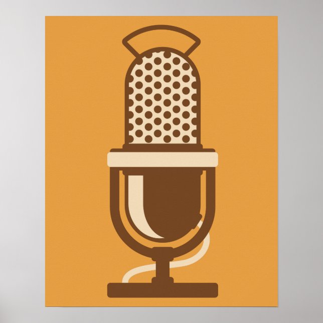 Klassisk Logotyp för menyfliksmikrofon Poster (Framsidan)