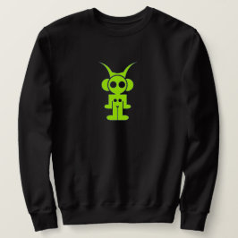 klassisk logotyp framsida - grönt utskrift lång ärmad tröja