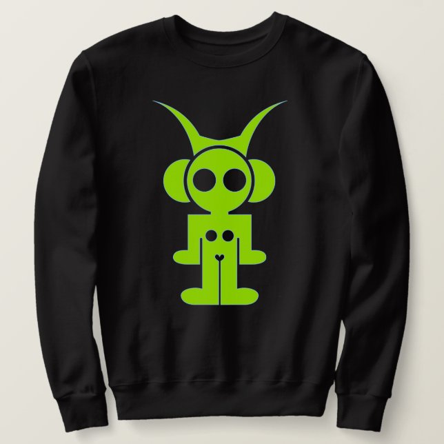 klassisk logotyp framsida - grönt utskrift lång ärmad tröja (Design framsida)