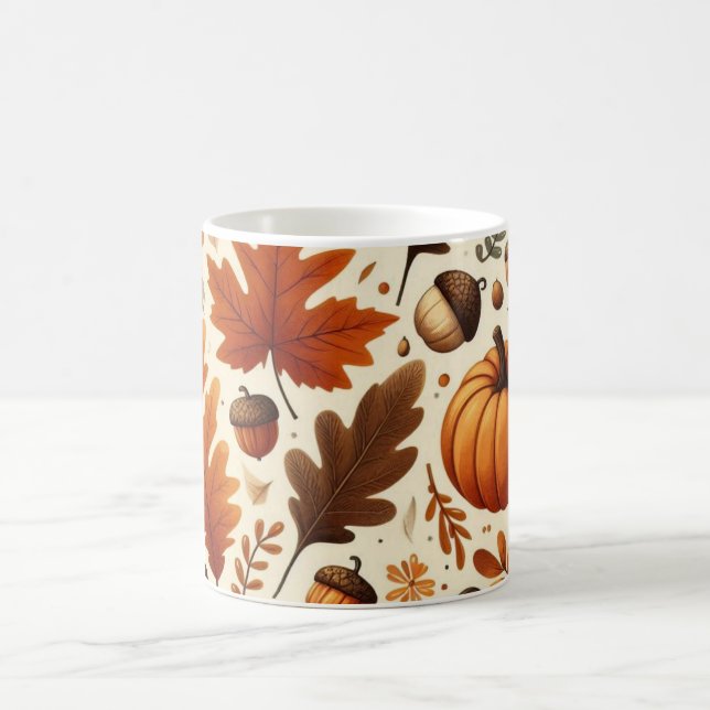 klassisk löv/pumpor/akorns Höst Kaffemugg (Center)