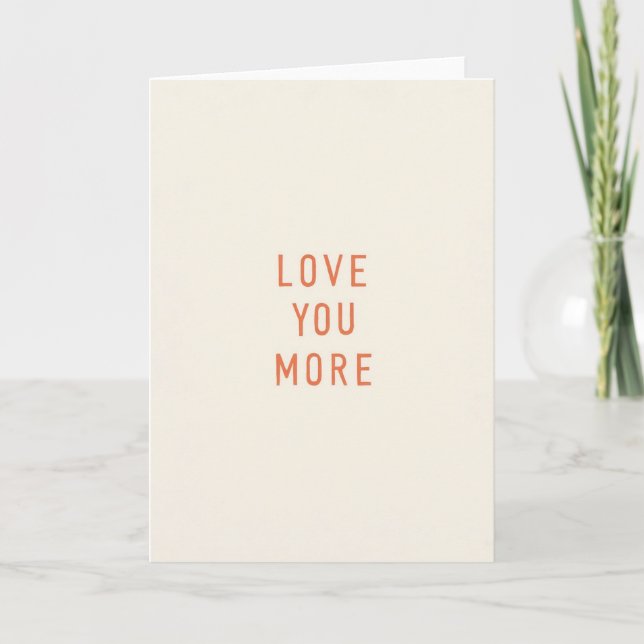 Klassisk 'Love You More' Matt Kort (Framsida)