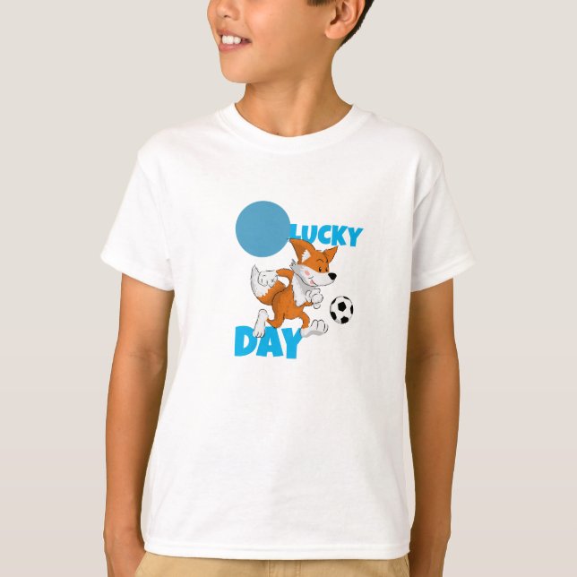Klassisk Lucky Day Kids T-Shirt (Framsida)