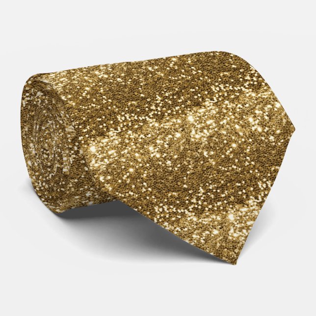 Klassisk lyx Sparkly Guld Glitter i lager Slips (Rullad)