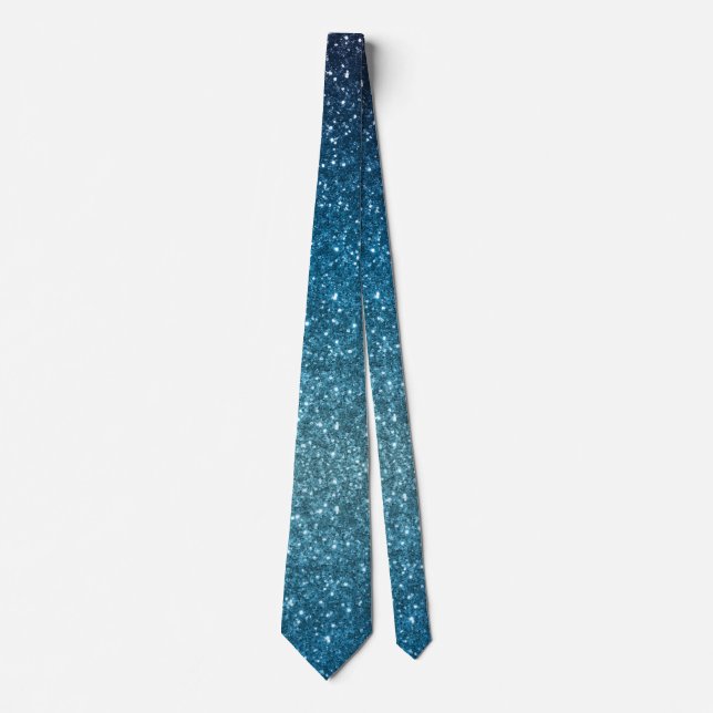 Klassisk lyx Sparkly Ocean Blue Ombre Glitter Slips (Framsida)