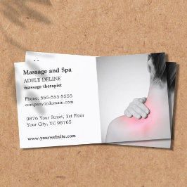 Klassisk mall för massageterapi - visitkort