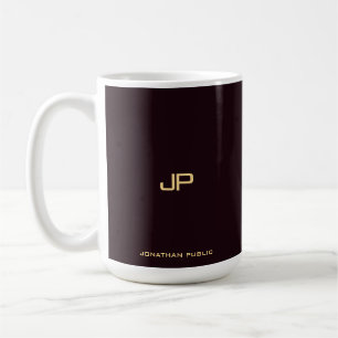 Klassisk mall för Personlig Elegant Monogram Kaffemugg