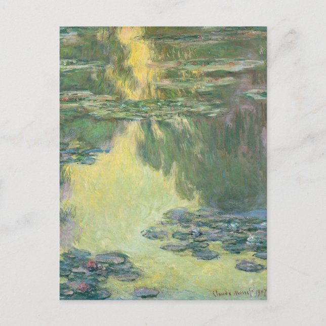 Klassisk målning av Claude Monet, Vattenliljor (19 Vykort (Framsida)