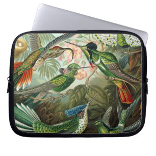 klassisk målning av hummerfågel laptop sleeve