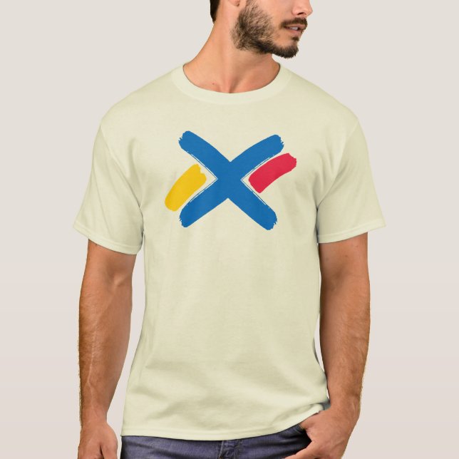 Klassisk målning bokstav X monogram T Shirt (Framsida)