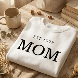 Klassisk Mamma Est År Tidlös Uttalande T Shirt