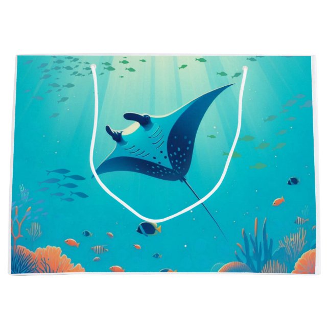Klassisk, manta-ray-kustkonst (Framsidan)
