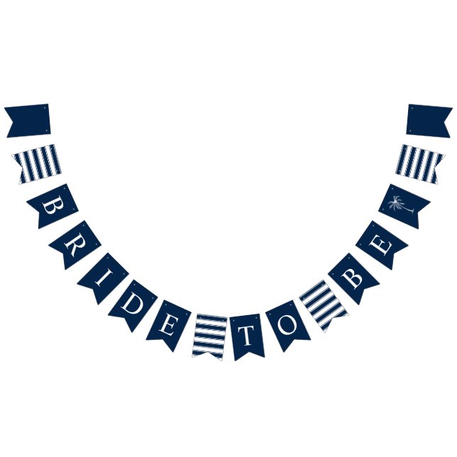 Klassisk marin Bachelorette Party Banner Flaggor (Alla)