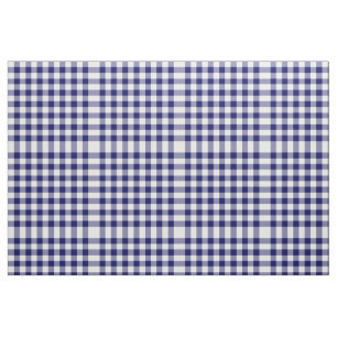 Klassisk marin och White Gingham Play Blocks Tyg