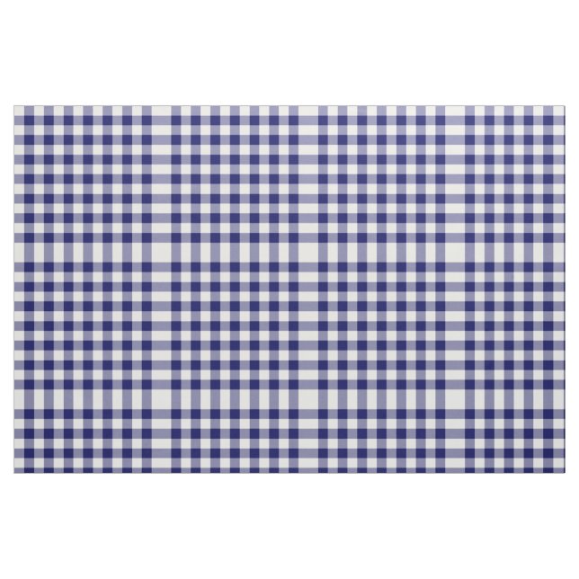 Klassisk marin och White Gingham Play Blocks Tyg (Fat Quarter)