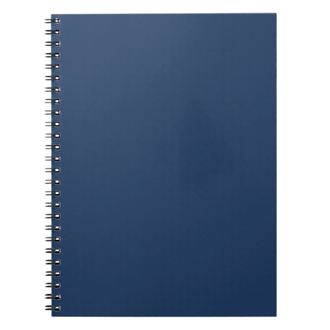 Klassisk marinblå enfärgad minimalism anteckningsbok (Framsidan)